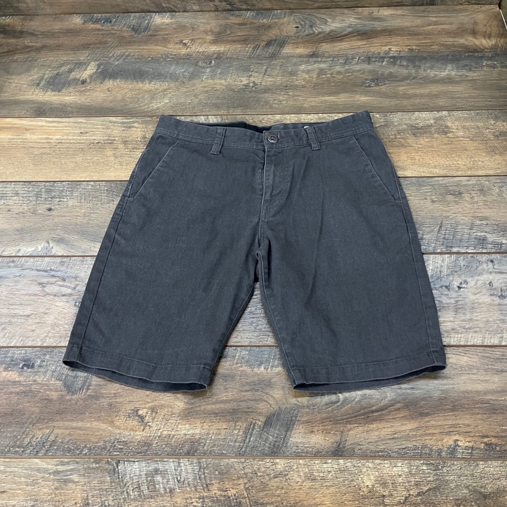 Volcom Frickin Modern Fit Chino Shorts Mens 31 Charcoal Grey Skater Streetwear